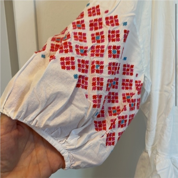 Seafolly FREE SPIRIT EMBROIDERED TIERED DRESS S M - Picture 6 of 8